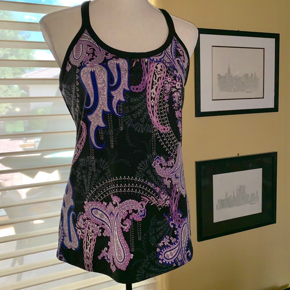 Athleta Pravita Tank in Purple Paisley